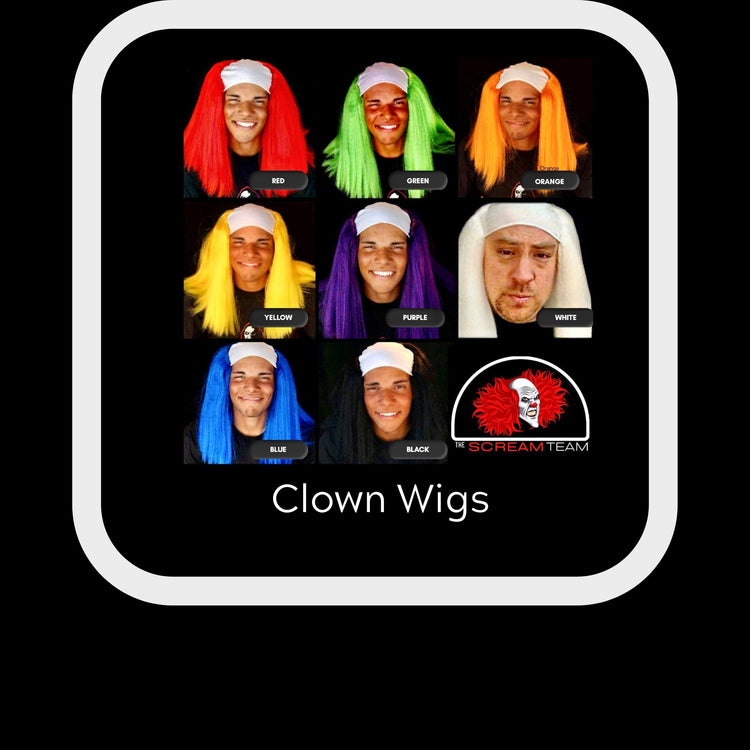 Wigs | Deluxe Bald Clown Wig | The Scream Team | 8 Awesome Colors