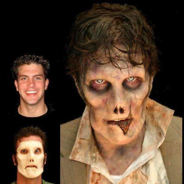 D.K. Zombie Foam Latex Prosthetic Appliance.