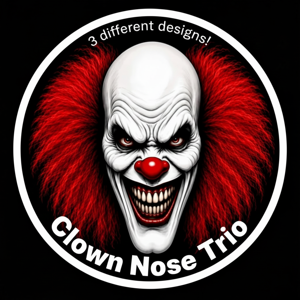 Clown Nose Trio –set of 3 Different Designs | Foam Latex Prosthetic Appliances